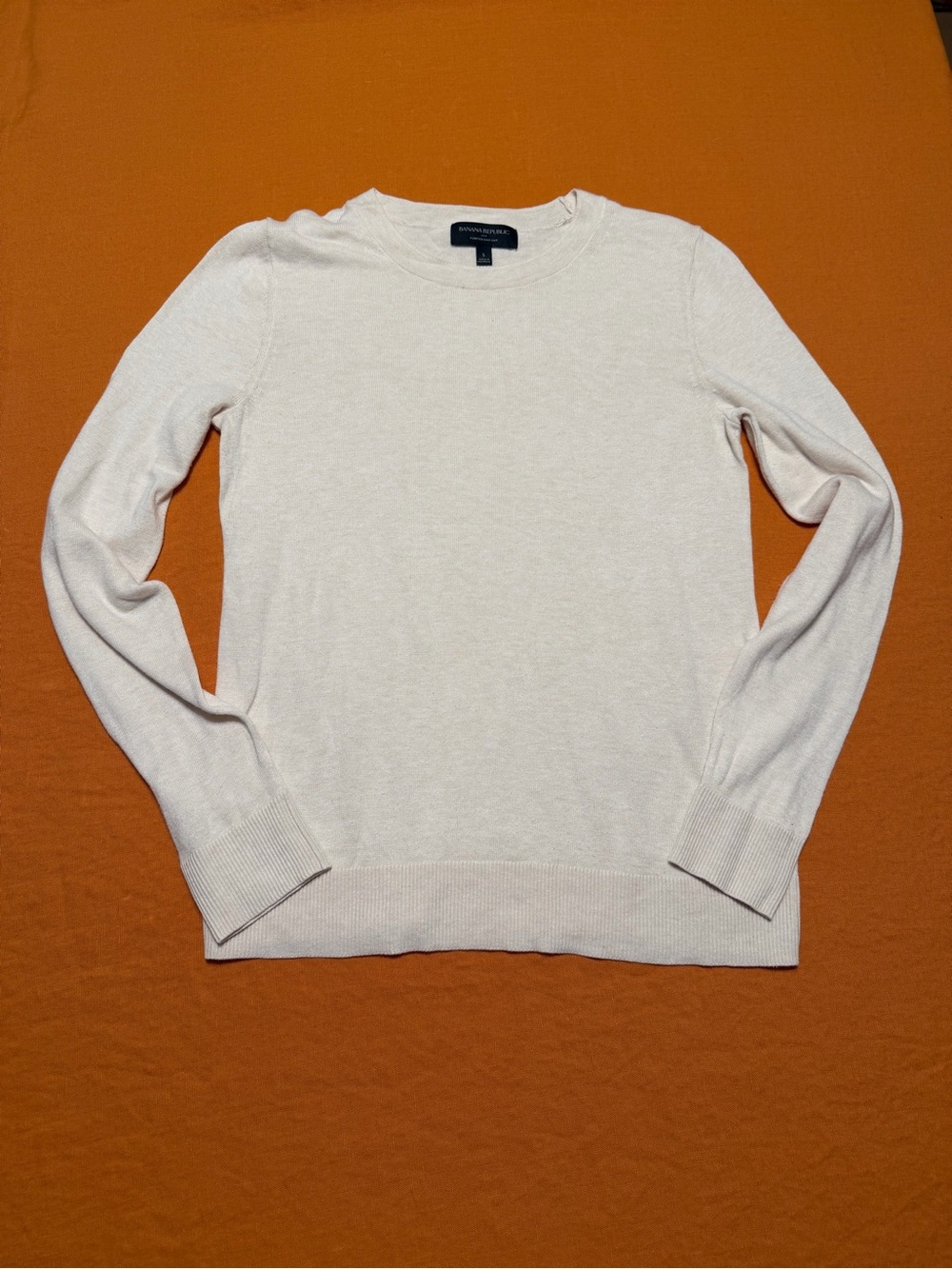 Forever sweater white cream cotton blend capsule wardrobe minimalist coastal